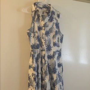White and blue dress. Size 12